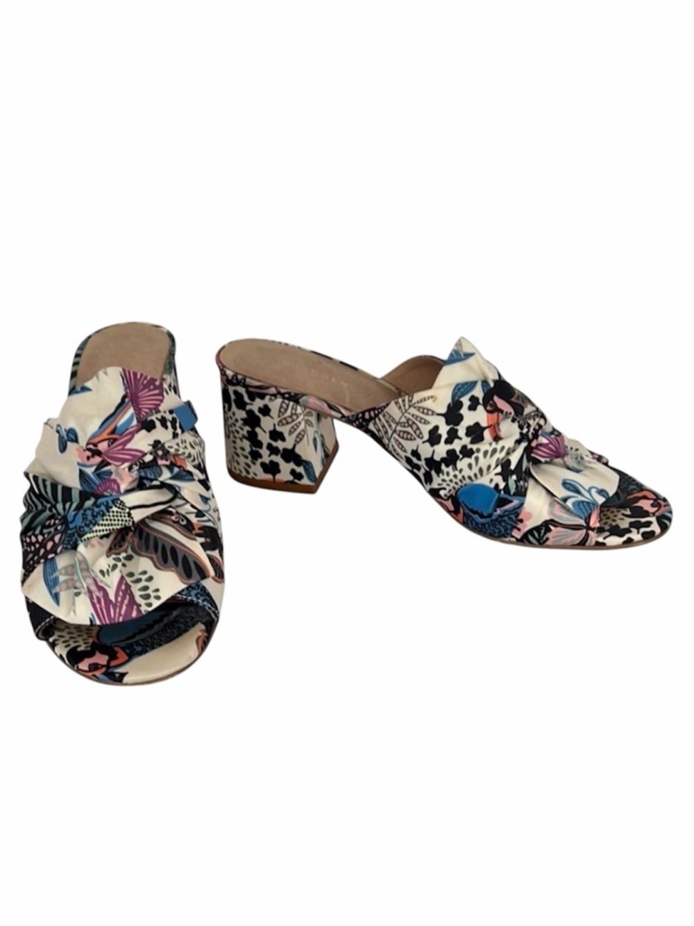 Halogen floral block mule heels Size 7 1/2